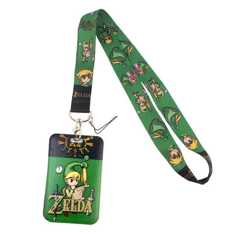 Zelda Tears of The Kingdom Card Holder Cell Phone Lanyard Student Cartoon Credit Card Holders Bank ID Holders Bus Card Cover Cas