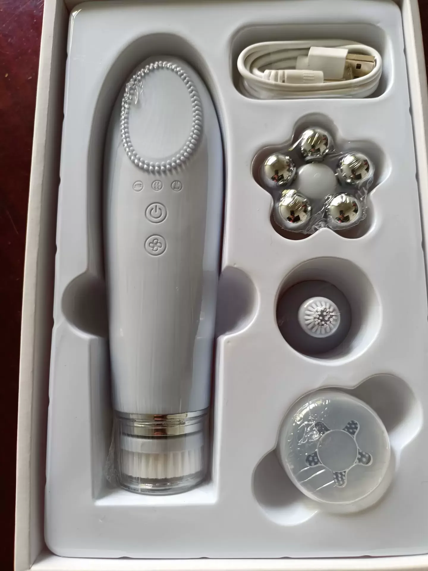 New Temp Sensing Electric Facial Cleanser Hot Compress Massager Deep Pore Clean Lifting Firming Face Eye Beauty Tool