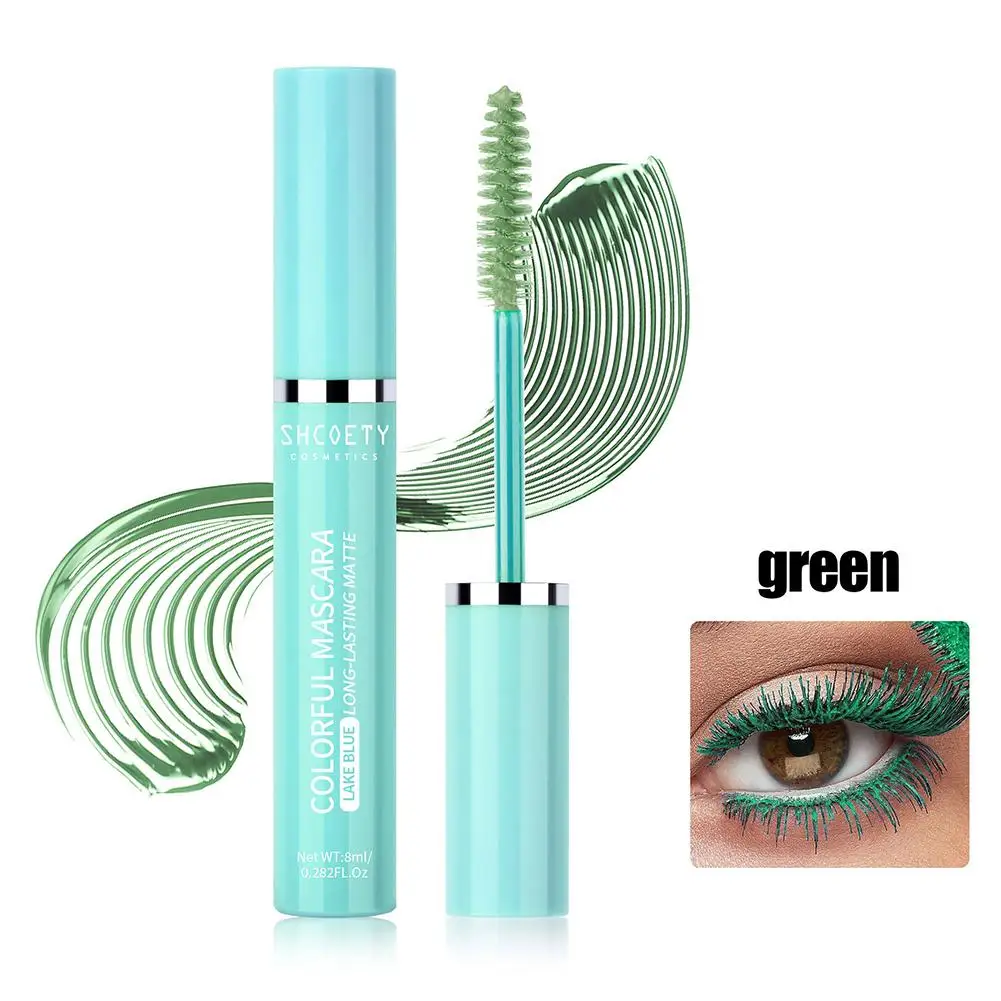 Bunte Mascara wasserdichte Wimpern creme Wimpern dicke Verlängerung Curling lang anhaltende natürliche Mascara Make-up