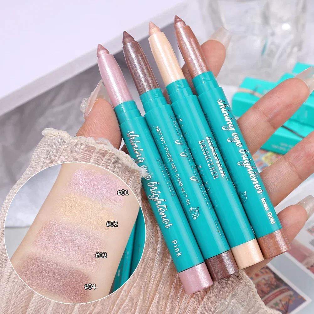 Parelmoer Oogschaduw Potlood Glitter Zijderupsen Voering Markeerstift Langdurige Matte Oogschaduw Stok Ogen Make-Up Cosmetica