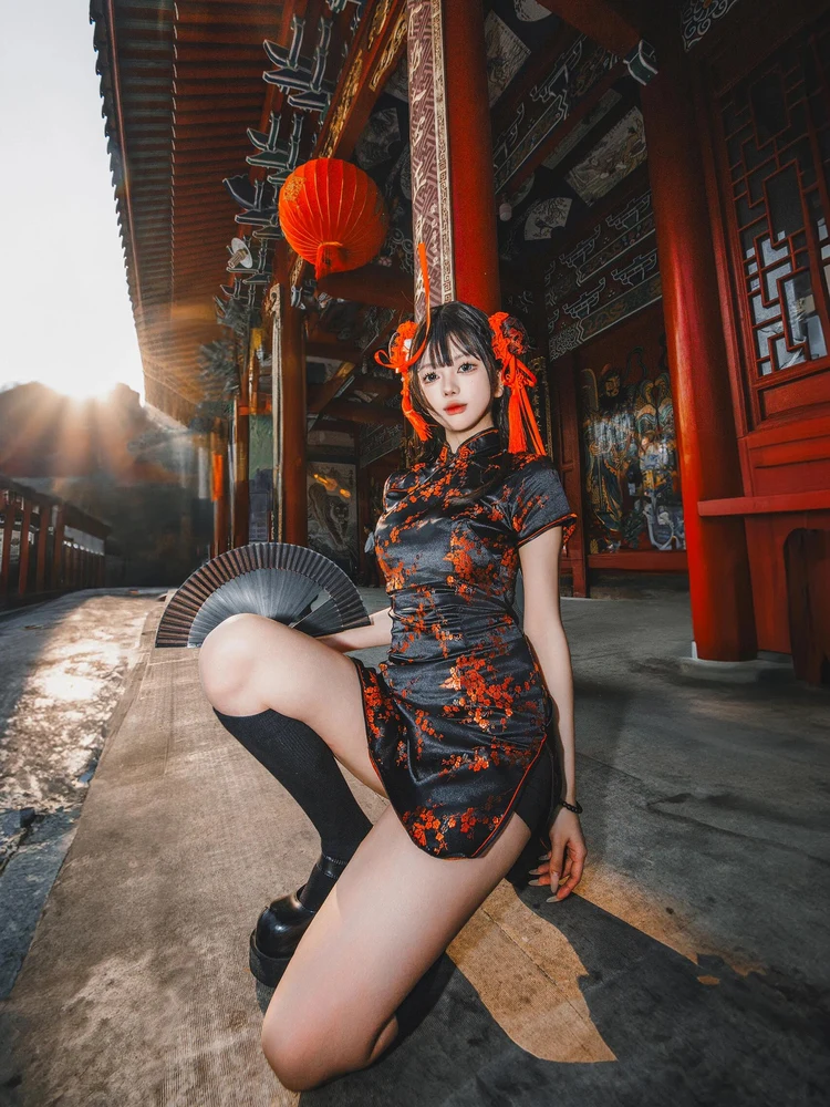 تنورة صينية جديدة من Sle Dr loween Cisas Cosplay orm تنورة خادمة ناعمة للفتيات ملابس يومية #2