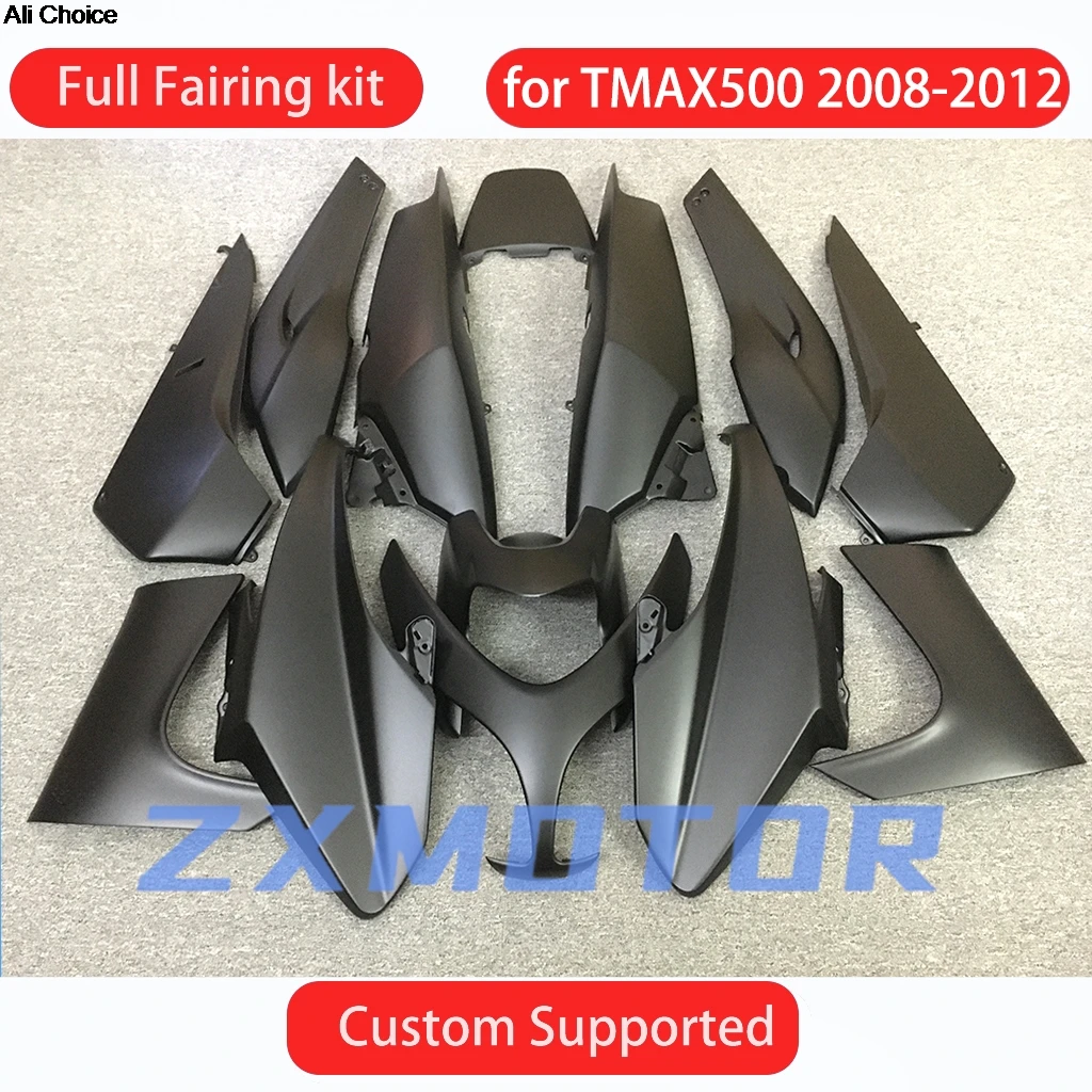 Customizable Fairing Set TMAX 500 2008 2009 2010 2011 2012 Black Motorcycle Fairings Kit Cowling for YAMAHA TMAX500