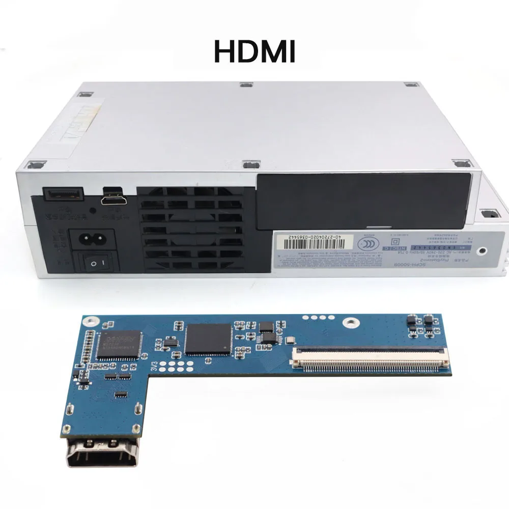 Hispeedido PS2 Fat Digital HDMI-Compatible MOD Kit Digital إلى Digital HDMI Mod Kit لـ PlayStation 2 FAT لوحدة التحكم PS2 Fat