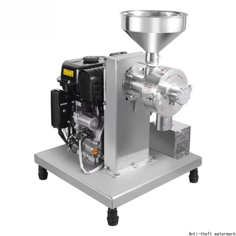 2026-50-120 kg/hour commercial grain mill, suitable for processing grains such as soybeans,wheat, rice,sesame, pepper, and corn.