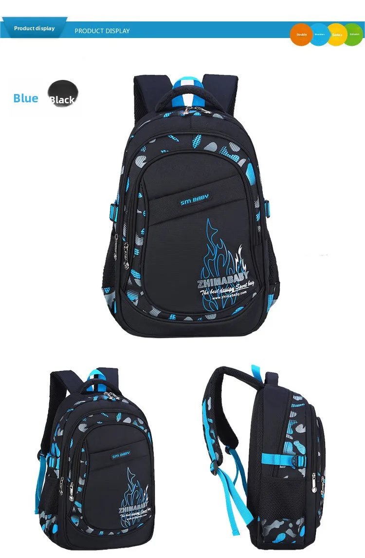 Waterproof Lightweight School Backpack for Kids 6-12 Years Durable Large Capacity Student Bookbag Boys Girls254