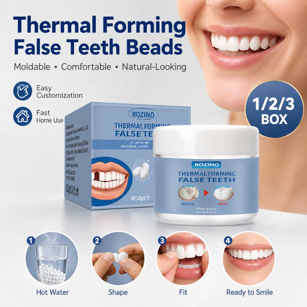 Thermal Forming False Teeth Shapeable Denture Adhesive 1/2/3Pcs Temporary Filling for Rooth, Broken Tooth Repair Kit