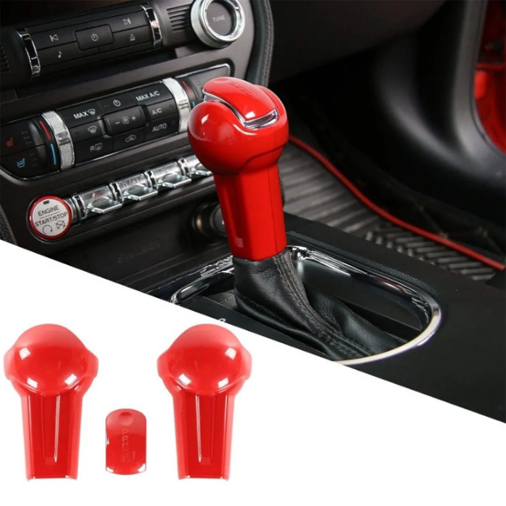 Interior Trim Upgrade Gear Shift Knob Cover Patch for 2016 For Ford For Mustang Featuring Textured and Secure Fit