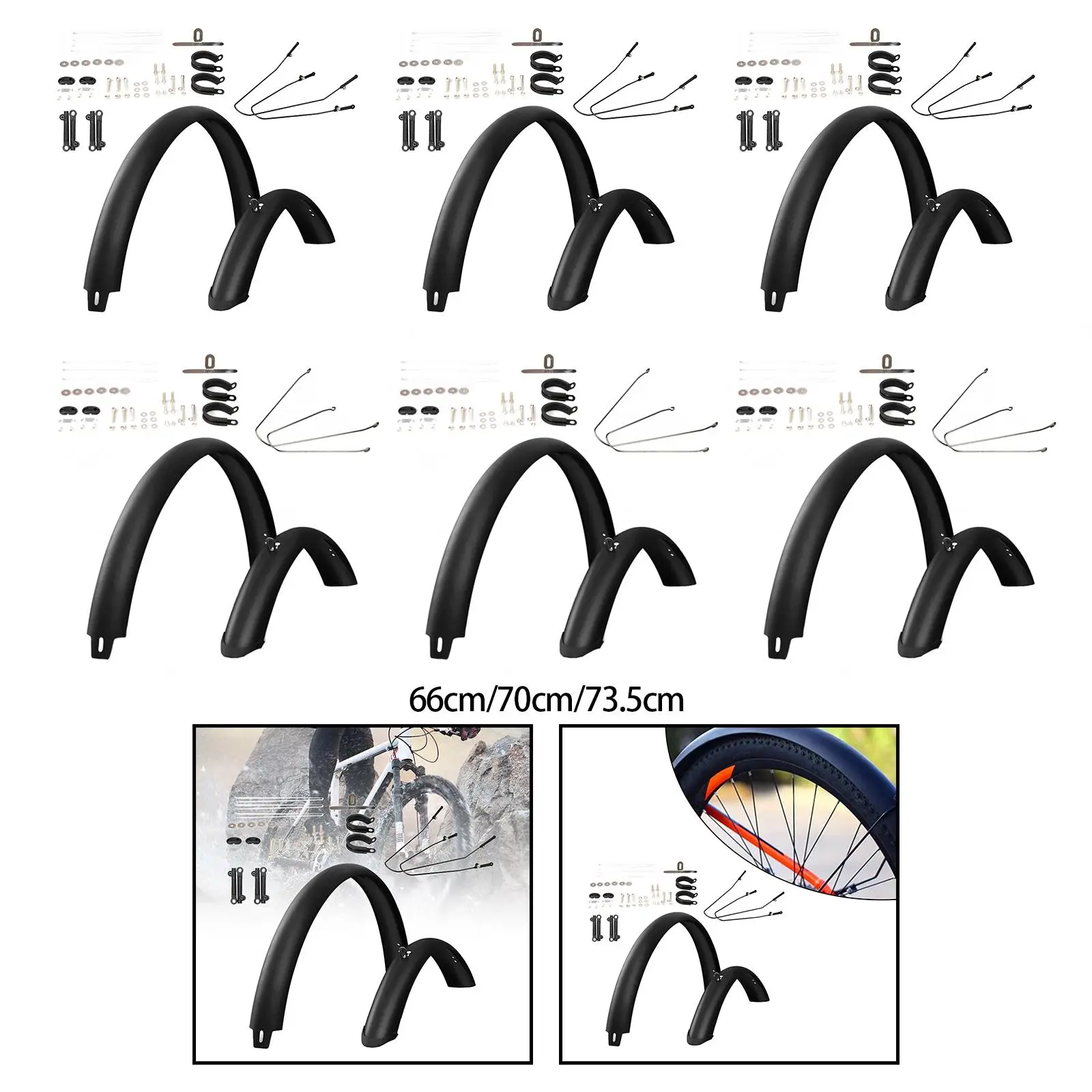 

Mountain Bike Mud Guards Road Bike Fenders Extra Wide Full Cover Fenders Bicycles Tire Protector Wheel Fenders Front and Rear