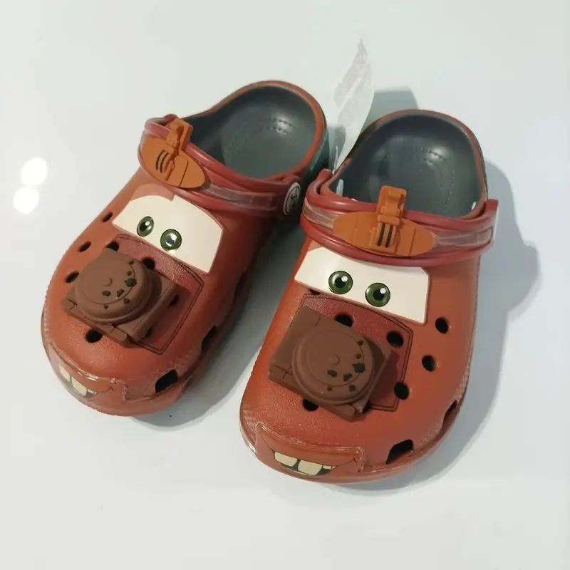 

Children Disney Pixar Mater Cartoon Slippers Hole Sandals Outdoor Sand Sandals Casual Breathable Eva Non-Slip Shoes Kids Gifts