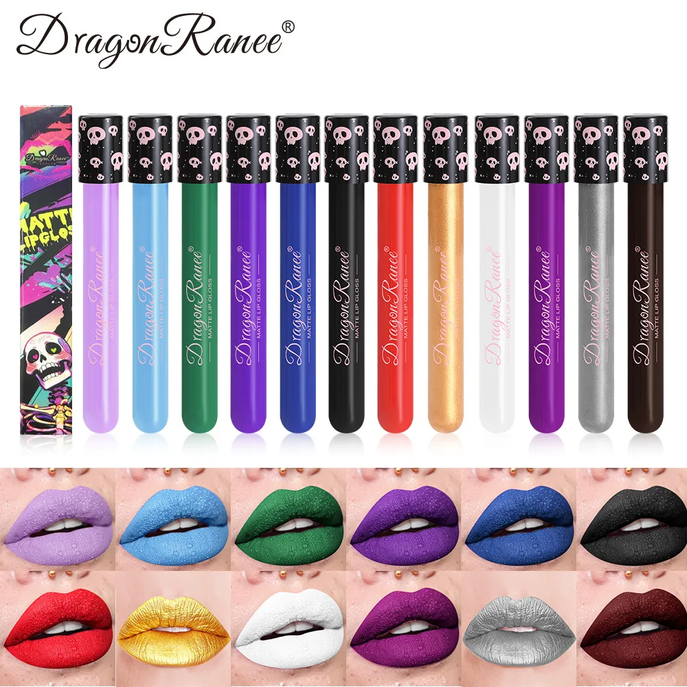 Black Green Purple Lipstick Christmas Halloween Lip Makeup Tint Moisturizing Waterproof Matte Lipstick Waterproof Lip Pigment