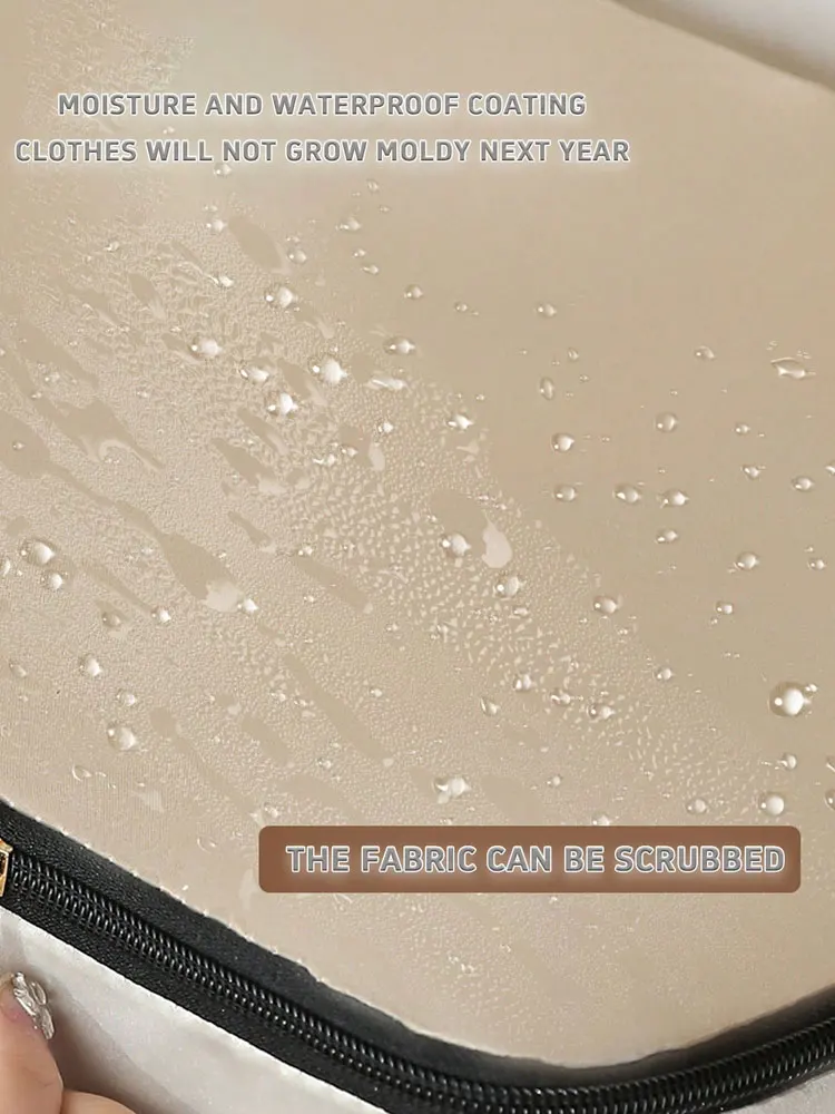 قطعة واحدة من حقيبة تخزين الملابس الشفافة للخريف والشتاء، وخزانة ملابس منزلية، وسترة سفلية مقاومة للغبار #5
