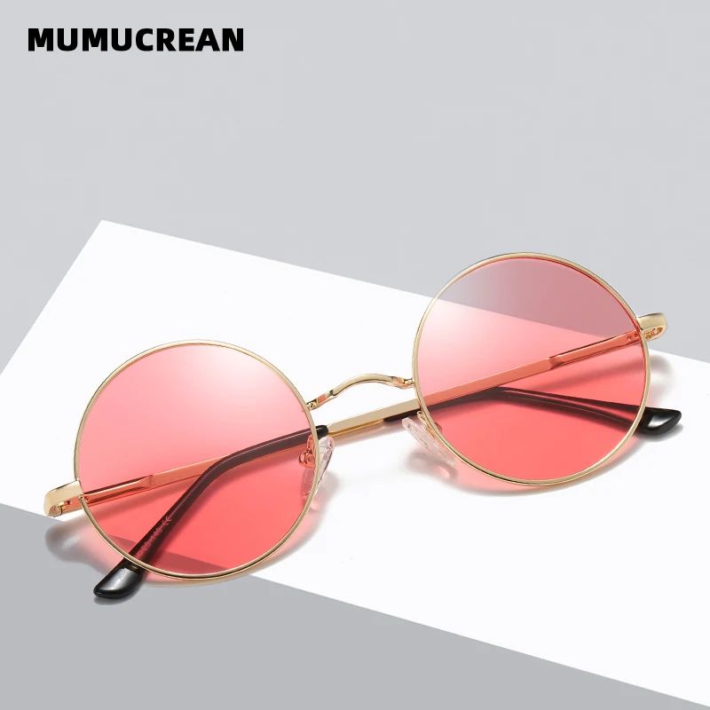New Classic Polarized Sunglasses for Men Retro Round Frame Glasses for Women Fashion Multi-Color Flash Color Sunglasses