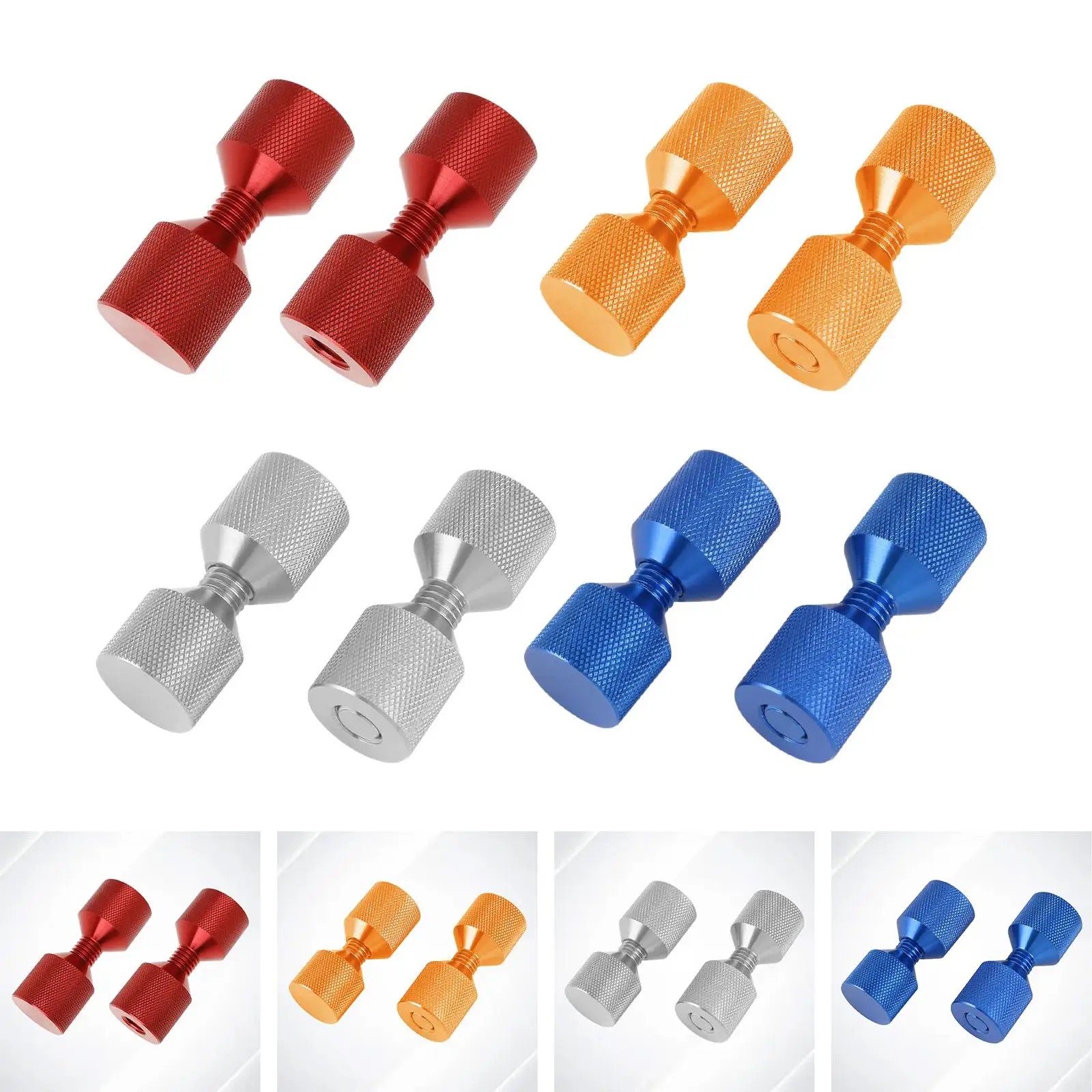 Juego de pasadores de aluminio para alineación, accesorios prácticos y resistentes al desgaste, portátiles, 2 piezas, 1-1/8 pulgadas