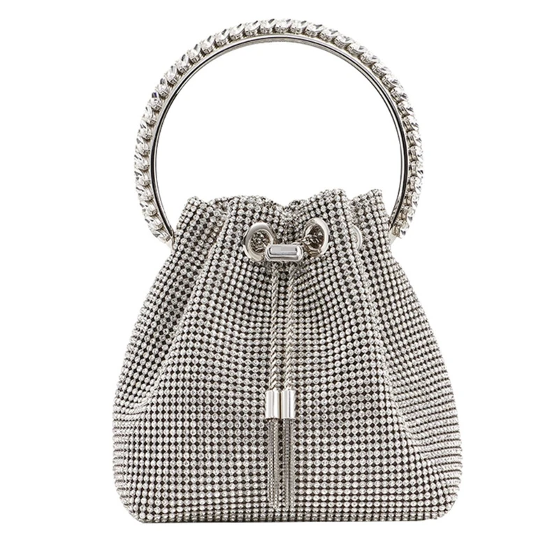 

Delicate Crystal for Rhinestone Evening Bag Crossbody Bag Bucket Bag Handbag Shoulder Bag for Cocktail Evening Party