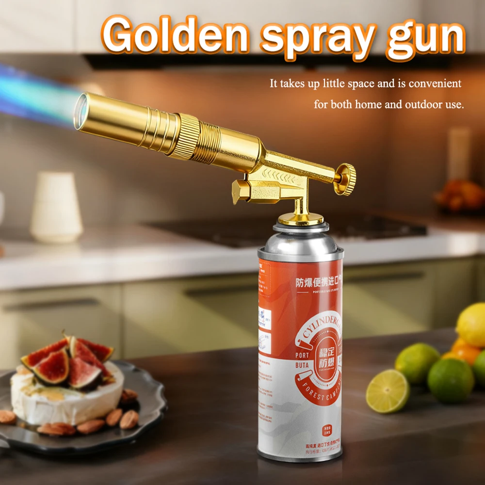 Antorcha de Gas de soldadura portátil, quemador de llama de butano para acampar al aire libre, encendedor para barbacoa, lanzallamas, suministros de cocina, equipo de soldadura