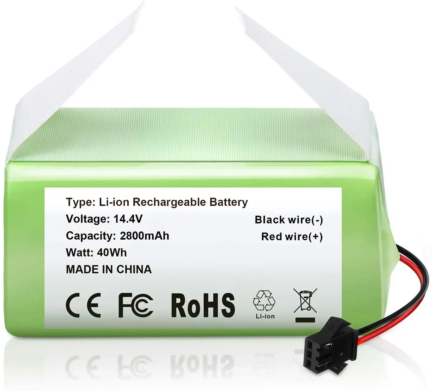 

14.8V 2600mAh Battery for 950 990 1090 1790 1990 - Li-ion, Compatible with Deebot N79S, Eufy Robovac 11S X500, Rechargeable