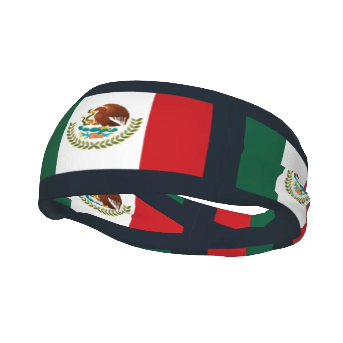 

Headband Sports Yoga Fitness Stretch Sweatband Hair Band Elasticity Headband Mexican Flag Design