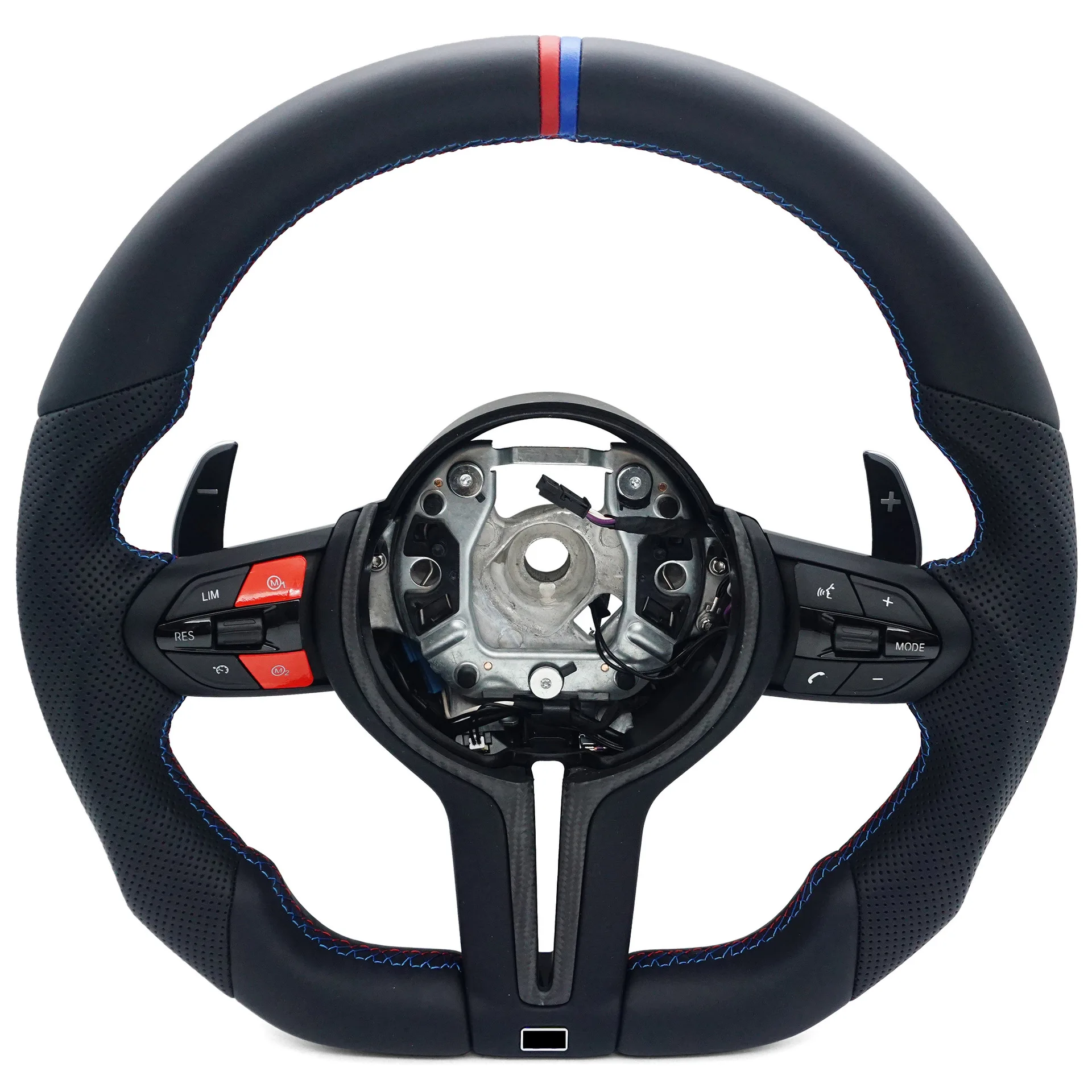 for BMW thong semi-punched three-color line red and blue back to positive standard vibration module with heated steering wheel