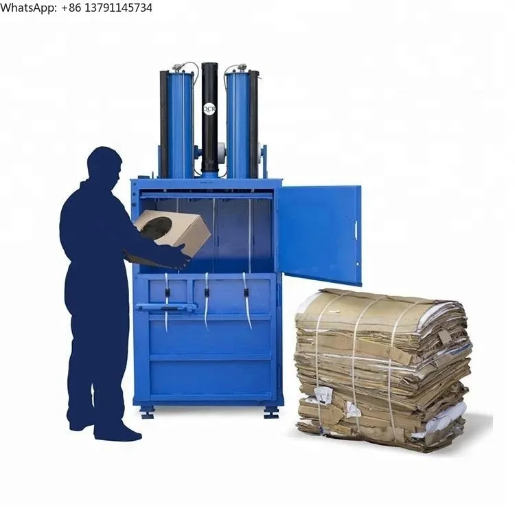 Cardboard Box Scrap Metal Paper Baler Waste Carton Bale Press Machine