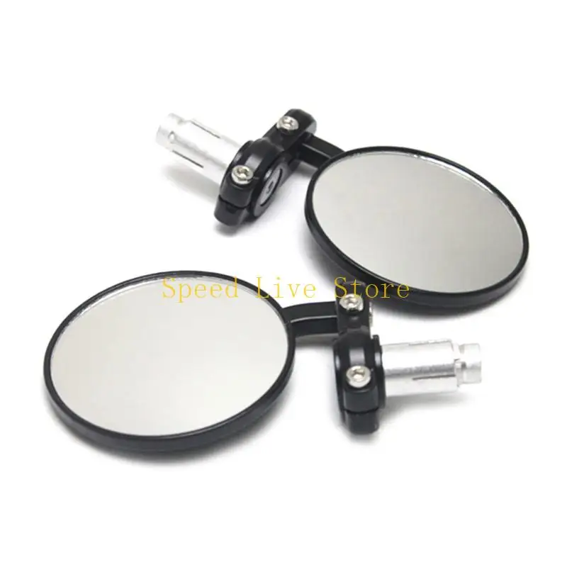 

547C Motorcycle Handlebar Accessory Hand Rear View Side Mirrors 22mm 7/8" 1 Pair, Universal