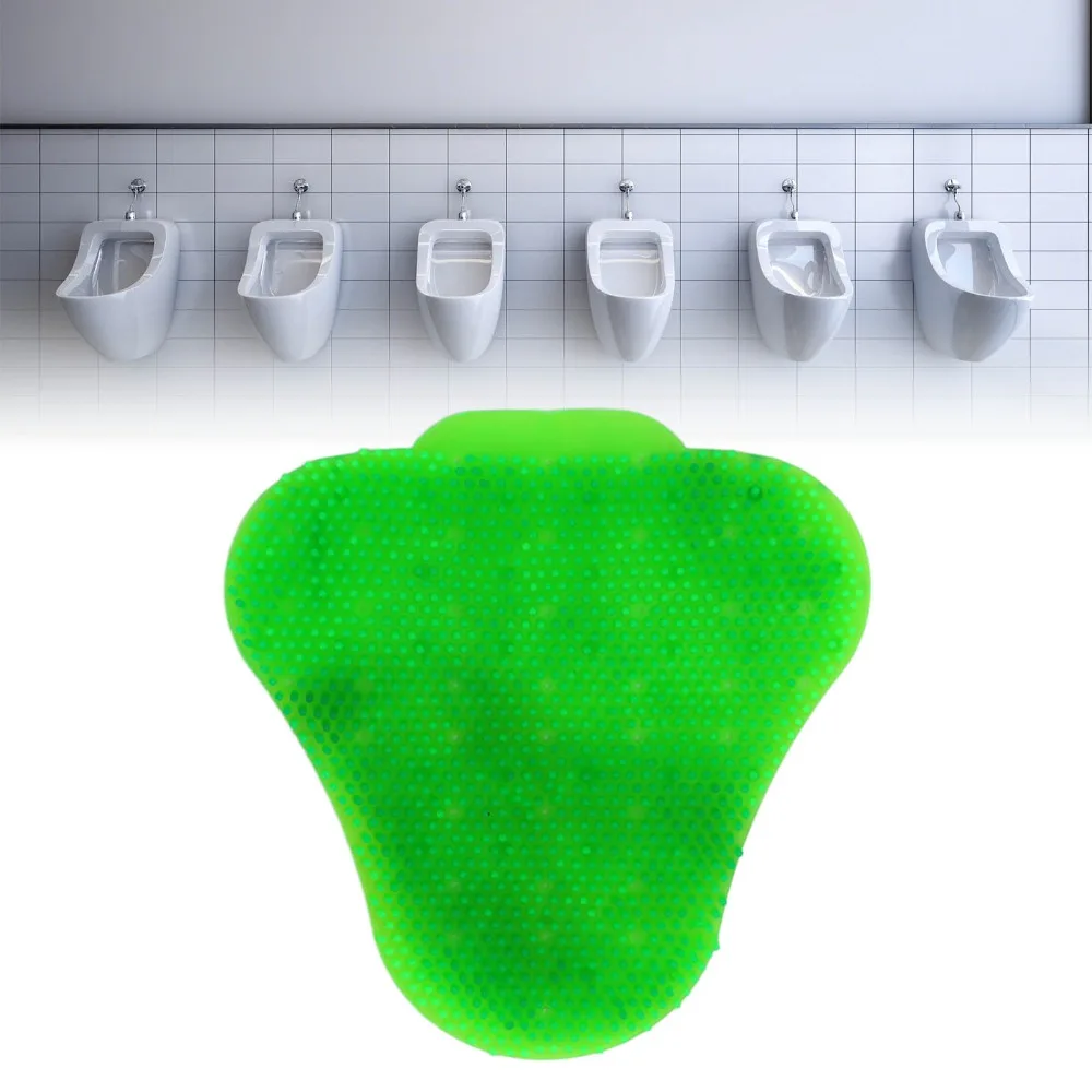 Green, Orange Urinal Deodorizing Fragrance Mats EVA soft rubber Length 16cm Toilet Odor Neutralizer Pad