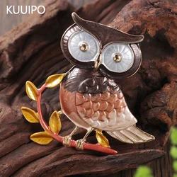 Fashion Multicolor Drip Oil Owl Brooch for Women Accessories New Trendy Design Gold Color Brooches Party Prom Jewelry Gift