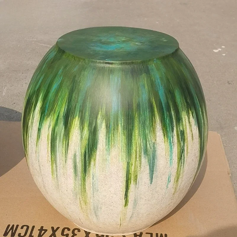 Résine extérieure, siège artistique, fibre de verre, centre commercial, forme spéciale peinte Meichen, créative