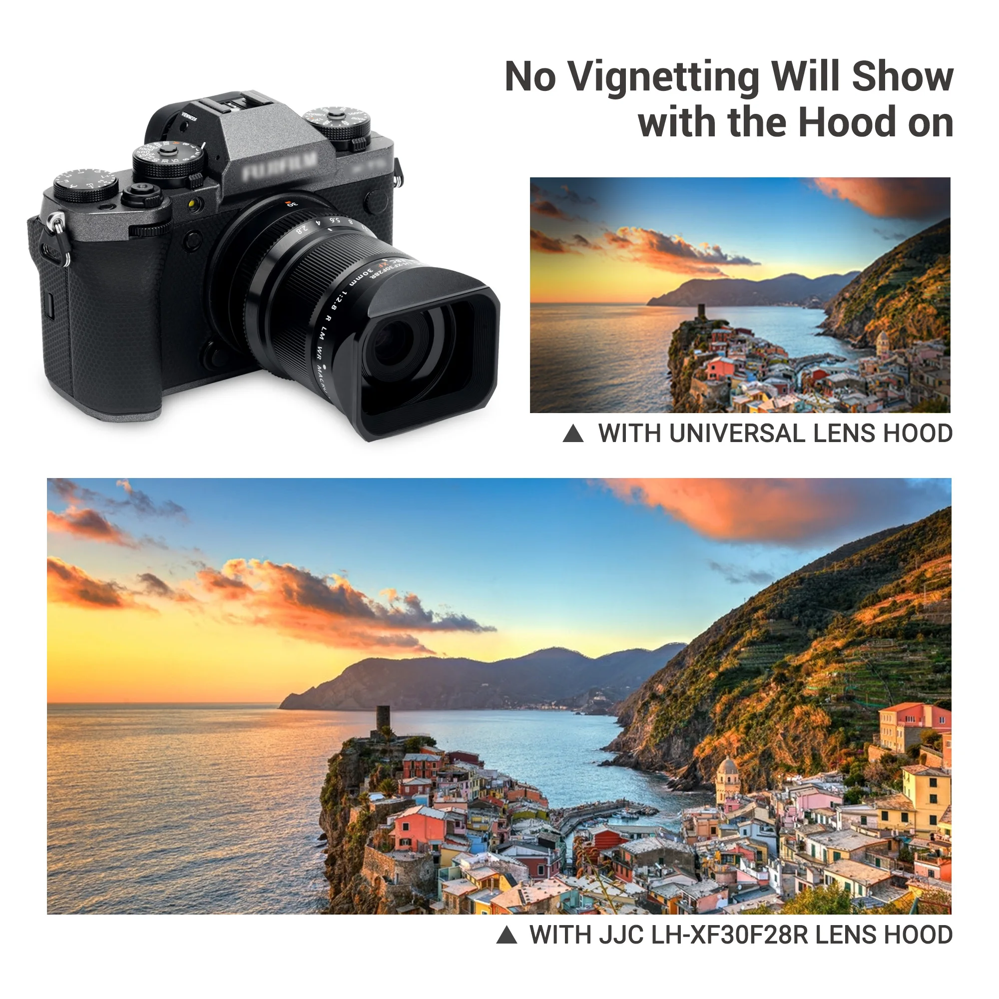 JJC شكل مربع عدسة معدنية هود ل Fujifilm XF 30 مللي متر F/2.8 R LM WR عدسة الماكرو ل XT5 XT4 XT3 XT30II XT30 XH2 XH2S XE4 XA7