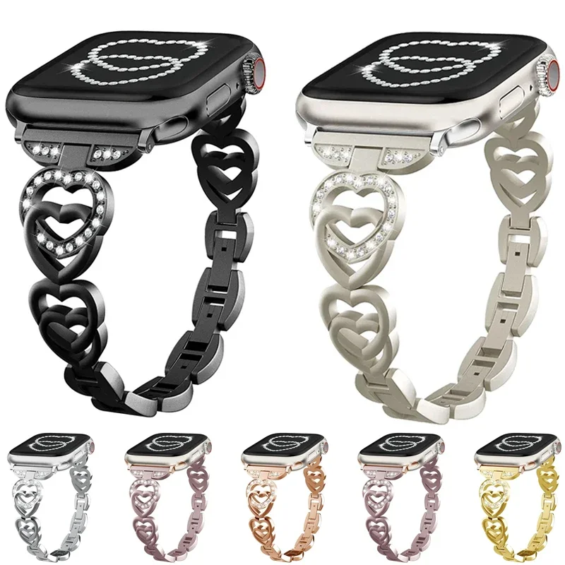 

Metal Strap for Apple Watch Ultra 49mm 9 8 7 Band 45mm 41mm Women Stainless Steel Bracelet iWatch Series 6 5 4 SE 44mm 42mm 40mm