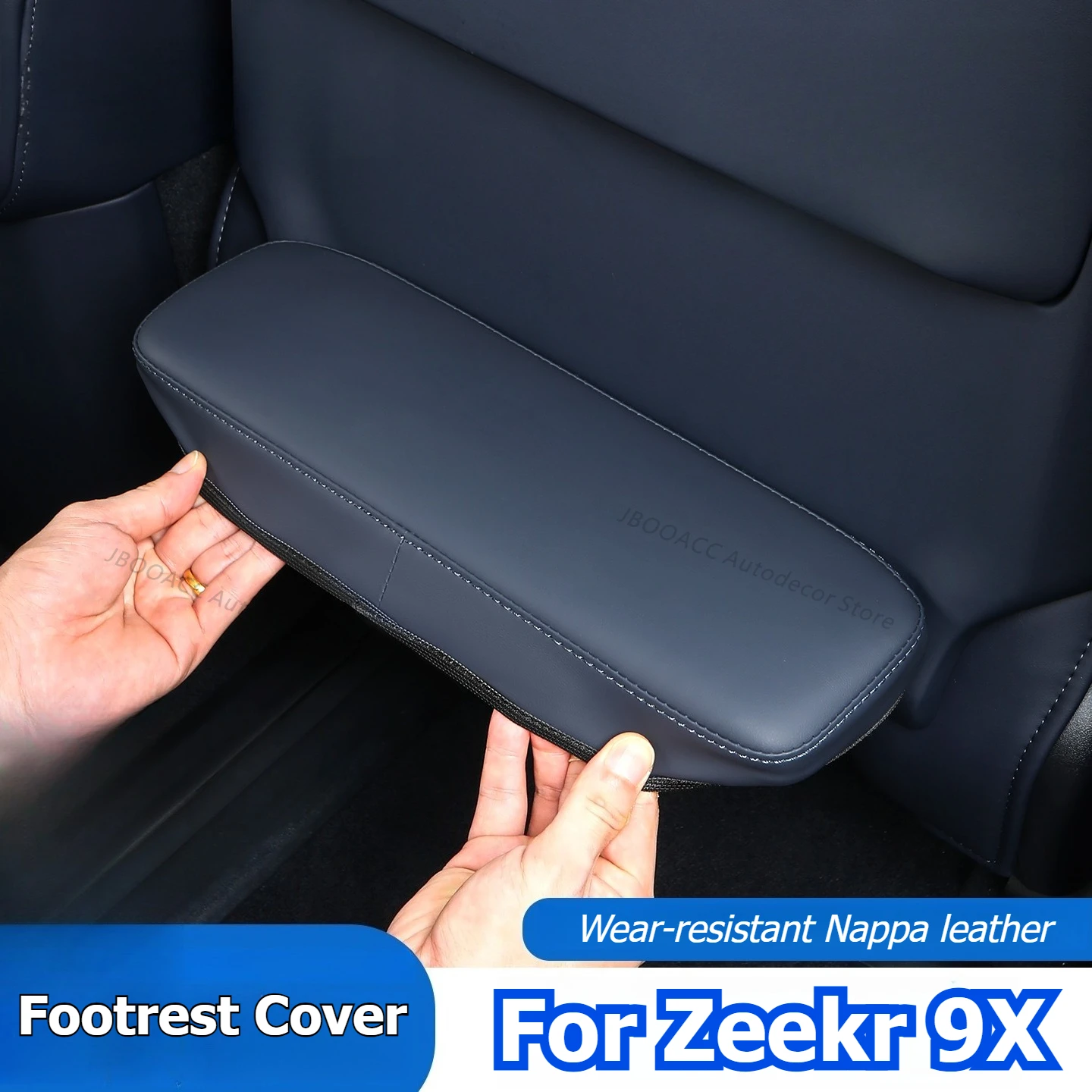 

‌For Geely Zeekr 9X Car Rear Seat Footrest Cover Anti-Kick Protective Pad Premium Nappa Leather Second Row Foot Rest Protector