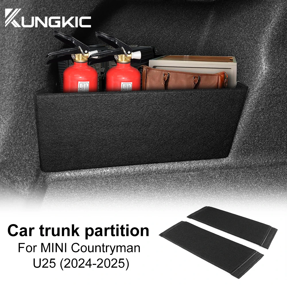 Auto Accessories For Mini U25 Countryman 2024 2025 Car Organizer Trunk Side Partition Trunk Interior Storage Box Parts