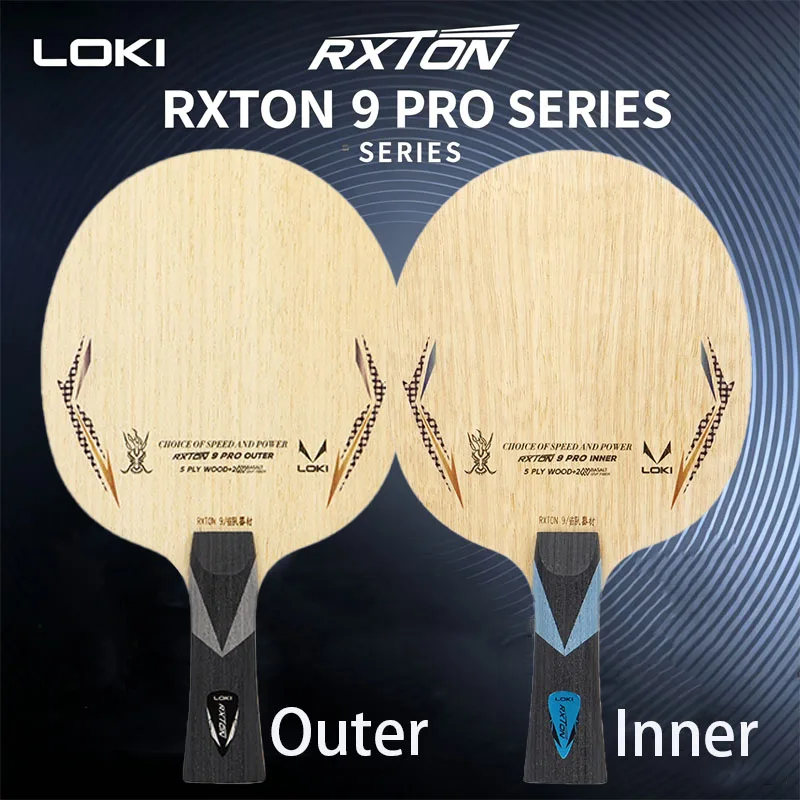 loki-rxton9-pro-table-tennis-blade-provincial‑team-version-inner-outer-carbon-fiber-5wood-2carbon-professional-ping-pong-blade