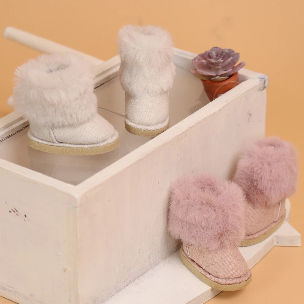 ICY DBS Blyth doll toys shoes with fur winter boots snow shoes about 3.5cm