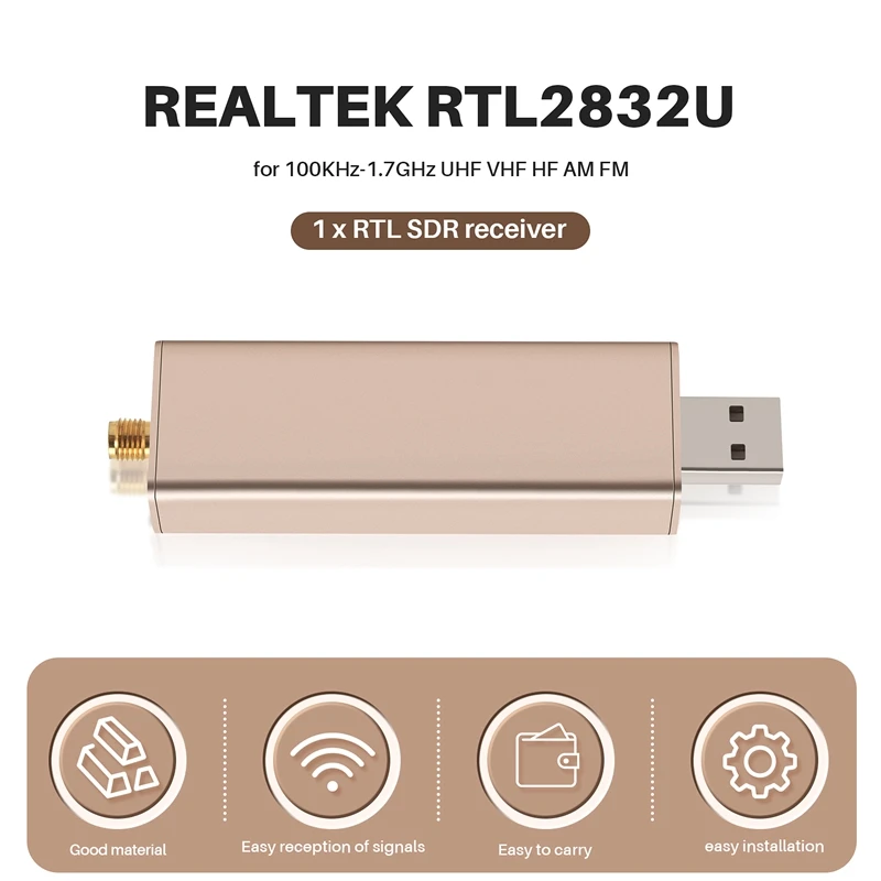 جهاز استقبال SDR V3 Pro Rtl2832 Rtl2832u R820T2 SDR RTL لـ 100Khz-1.7Ghz UHF VHF HF AM FM