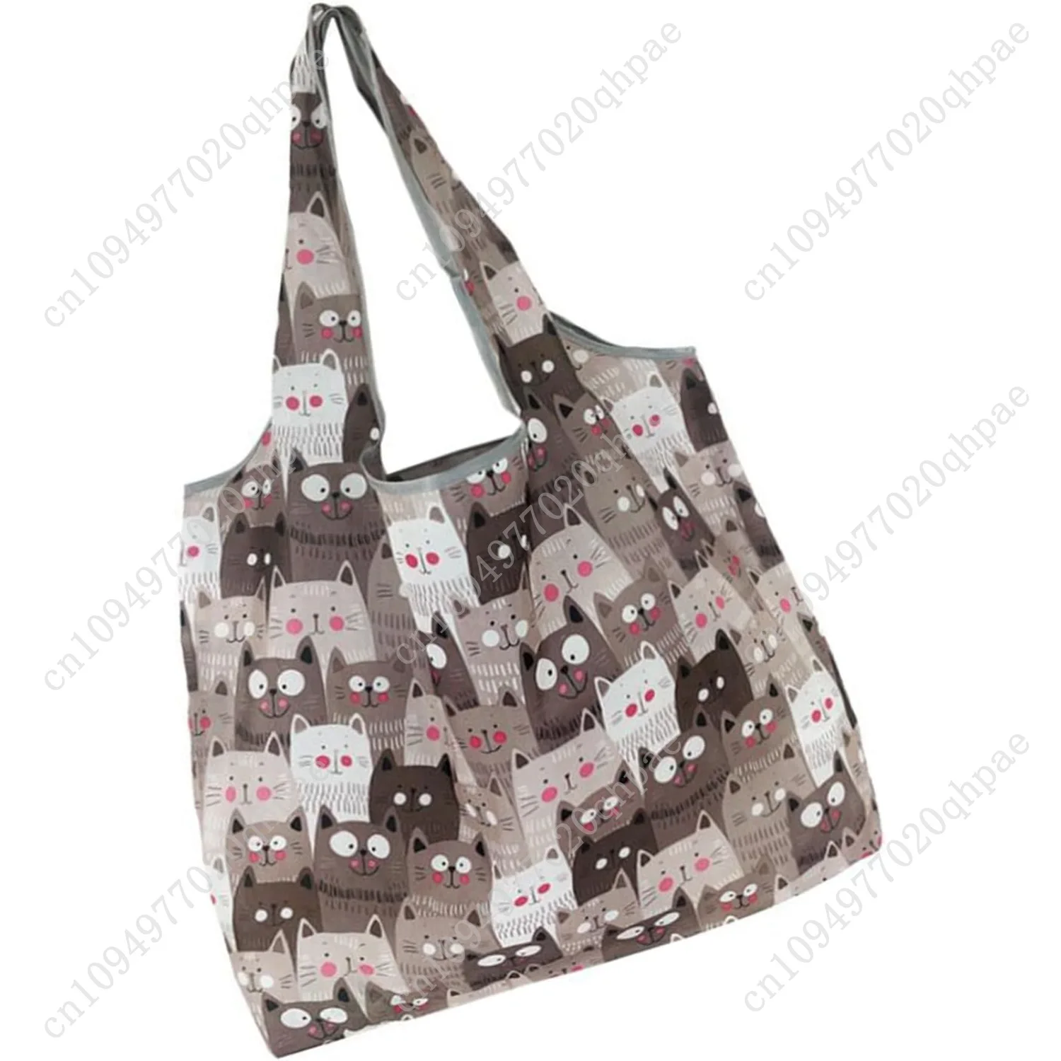 Large Capacity Foldable Shopping Bag Water Resistant Reusable Washable Grocery Bag for Outdoor Camping Travel Handbag