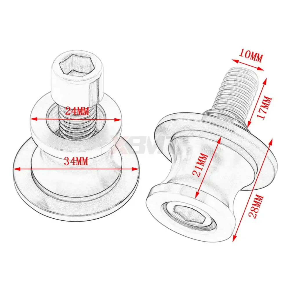 10MM Motorcycle Swingarm Spools Slider Stand Screws For CFMOTO 150NK 250NK 400NK 650NK 400GT 650TR-G 650MT