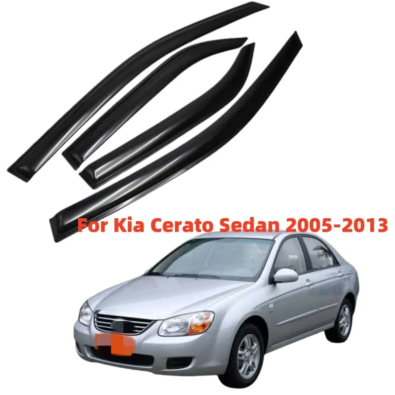 

For Kia Cerato Sedan 2005-2013 Window Visors Rain Guard Side Vent Deflector Weathershield Moulding Trim Cars Accessories