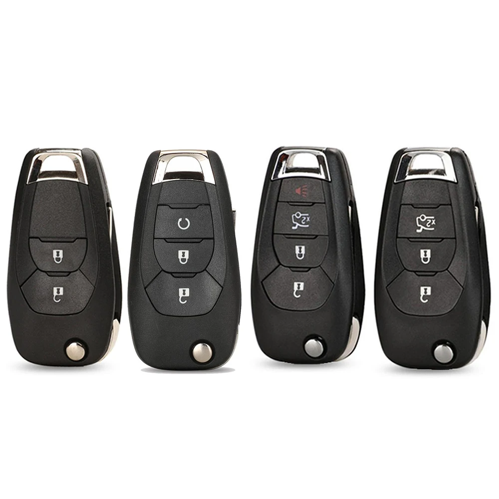jingyuqin New Folding Remote Car Key Fob For Chevrolet Cruze Avo Auto Smart Replace Flip 2/3/4 Buttons Case