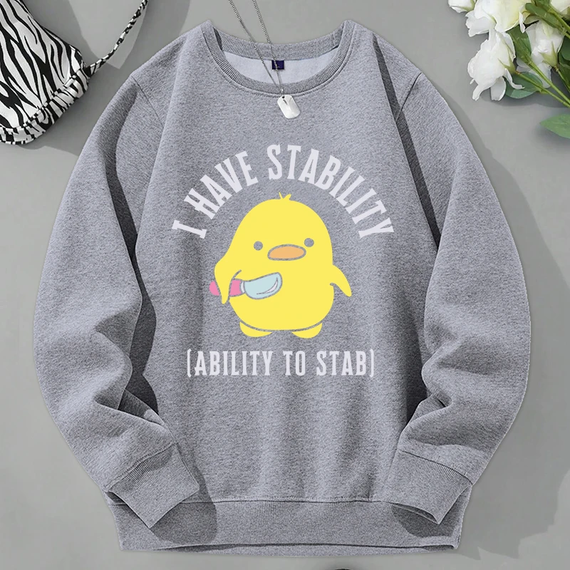 

I Have Stabillty Funny Print Sportswear Male Fashion Street Pullover Simple Casual Sports Wear Autumn Fleece Warm Men Streetwear