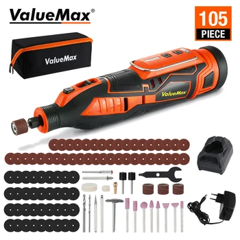 Valuemax เครื่องมือมือไฟฟ้าโรตารีไร้สาย LI-LON 12V (ปลั๊ก VDE) ชาร์จเร็ว5สปีดสำหรับตัดขัดเจาะ
