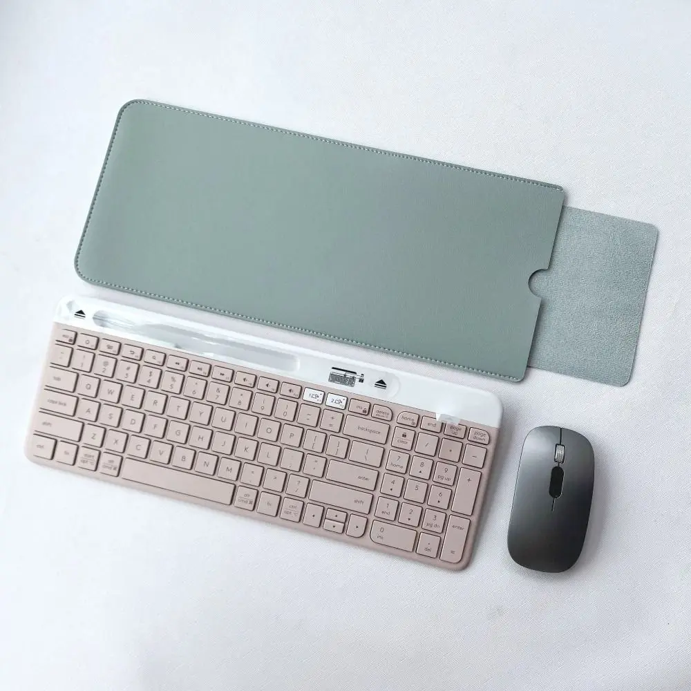 Storage Bag for Logitech K580 PU Leather Wireless Keyboard Sleeve Portable Keypad Pouch Dustproof Anti-Shock Protective Case view 5