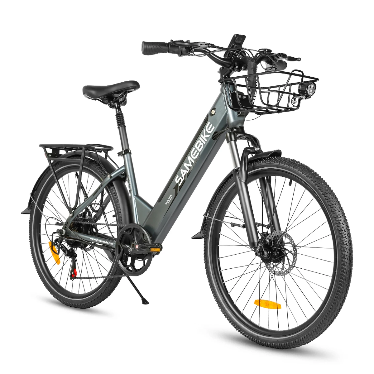 AliExpress NONE Electric Bike 500W Peak Power Brushless Motor 36V15AH Lithium Battery City Bicycle Adult with Front Basket 26inch Tire Ebike