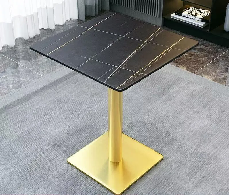 #Modern Durable Waterproof Eco-Friendly Sintered Stone Dining Table for Home Restaurant Catering Shop Pub  Apartment Hotel Use