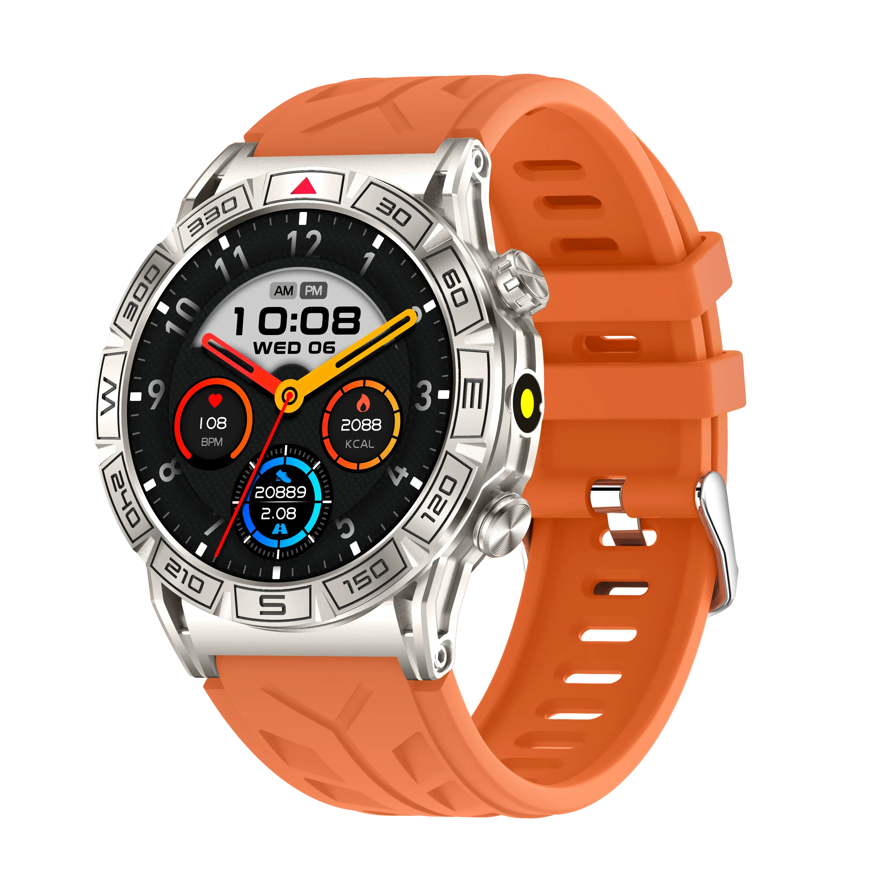 KC80 Men's Smart Watch - 1.43inch AMOLED HD Large Screen, BT Call, Health Monitoring, Outdoor Sports