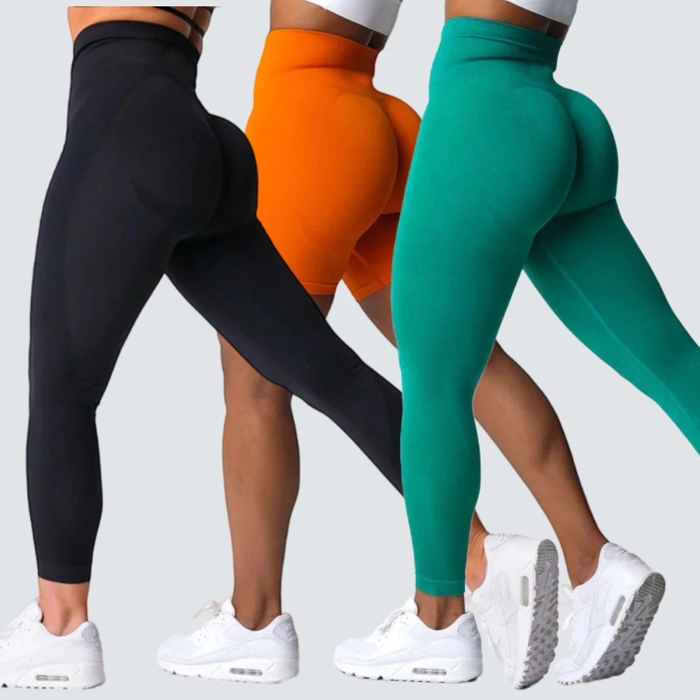 Contour Seamless Leggings Women Soft Spandex Yoga Pants Sports Push Up Fitness Clothes High Waist GYM Shorts Workout Tights