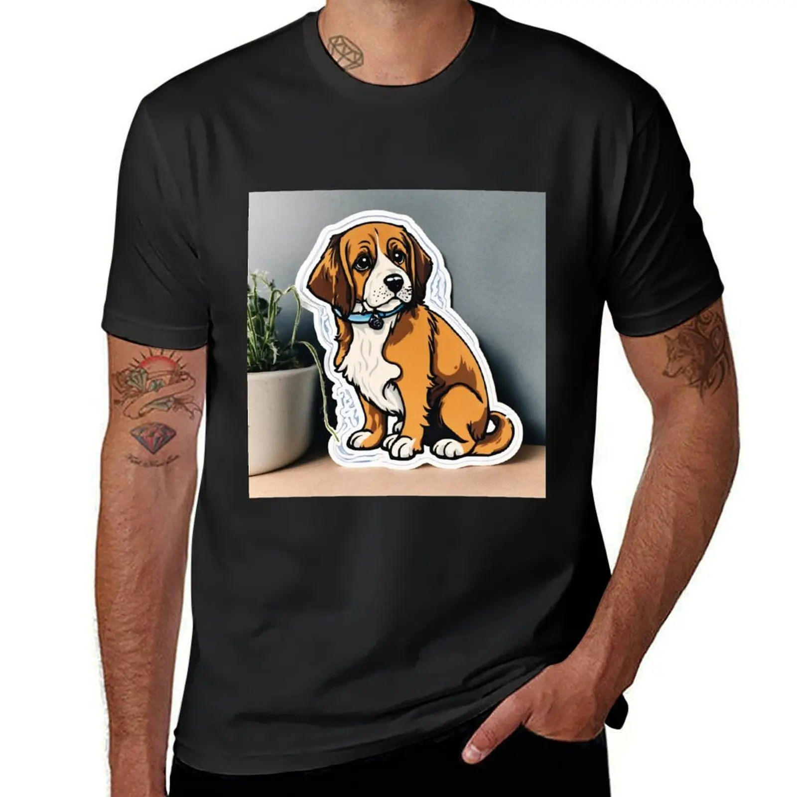 Pawsitively Pawesome Dog Sticker Set T-Shirt kawaii clothes quick drying heavyweights new edition mens cotton t shirts