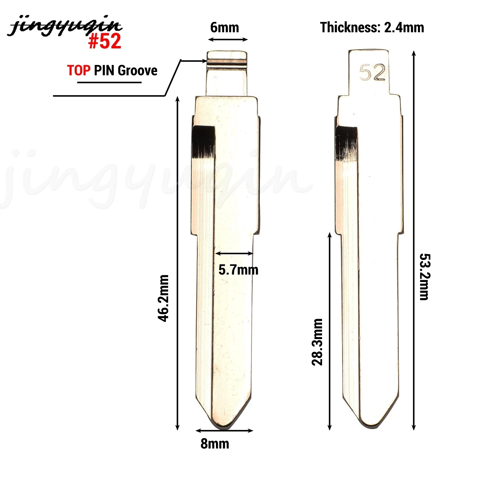 jingyuqin Remote Car Key Uncut Blade #52 For Suzuki Grand Vitara Ignis Liana Samurai Swift Sx4 S-Cross