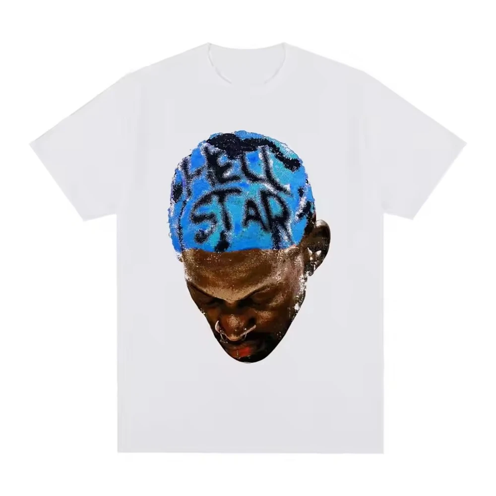 Dennis rodman vintage hip hop camiseta homme novo em topo roupas masculinas manga curta em torno do pescoço impressão pulôver camiseta 50396