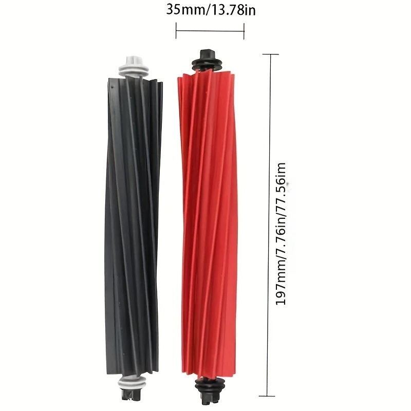 4-Piece Replacement Roller Brush For Roborock S8 Pro Ultra / S8 / S8+ /Q5 Pro / Q5 Pro+ / Q8 Max / Q8 Max+ Robot Vacuum Cleaners