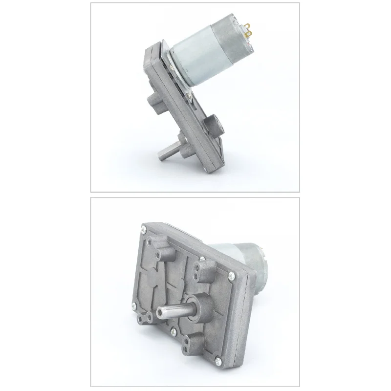 555 Right Angle DC Gear Motor 12V 24V, High Torque Worm Gearbox Reversible with Metal Gears,SL26077
